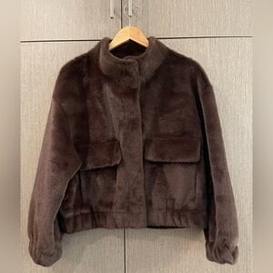House of Harlow 1960 Brown Teddy Jacket